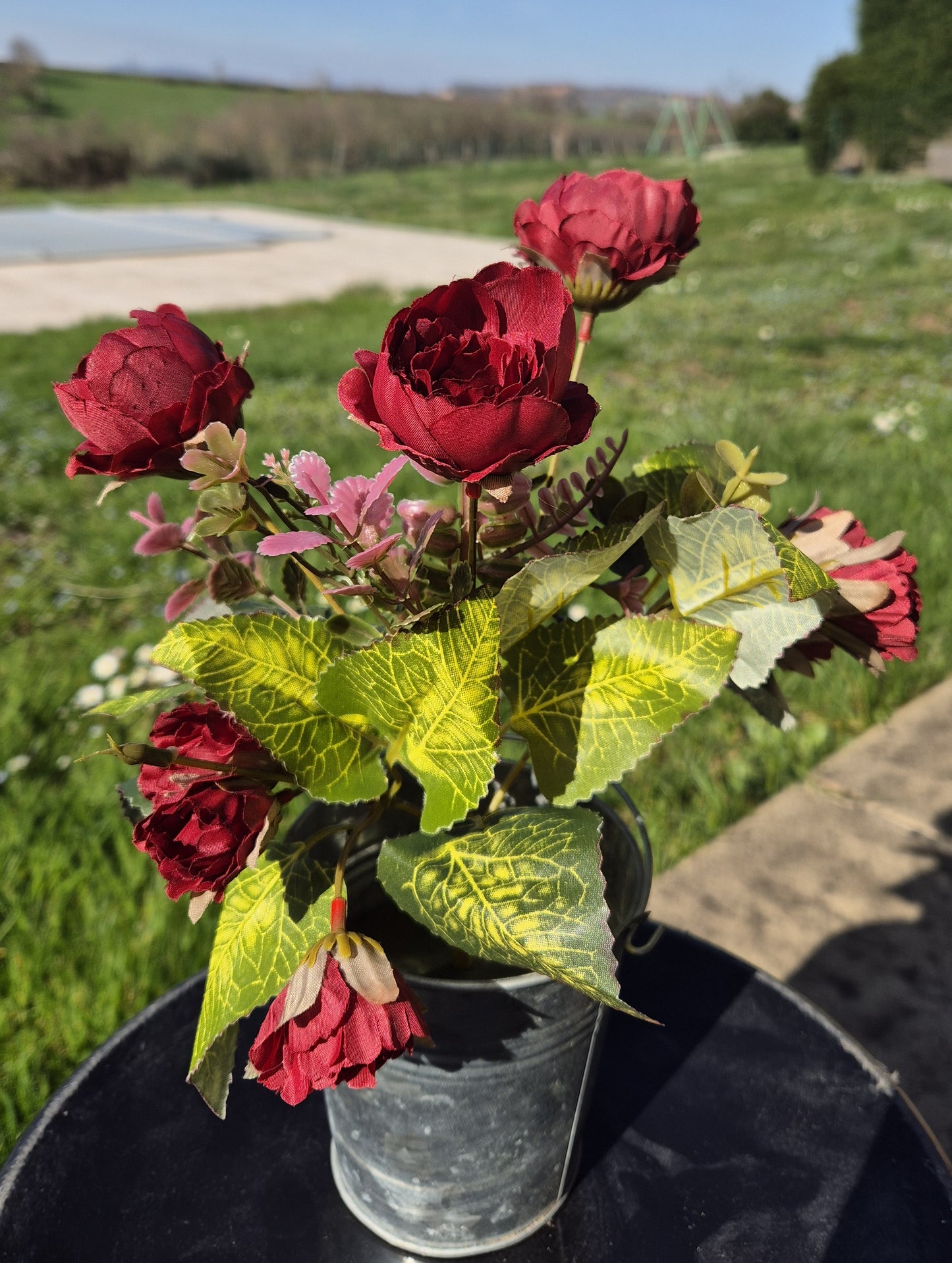 Pivoines Artificielles Rouges